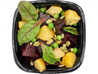 Салат из свеклы, фасоли и патиссонов