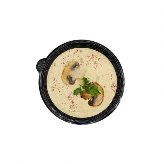 Суп-пюре грибной с гренками 