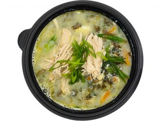 Суп щавелевый с яйцом и курицей